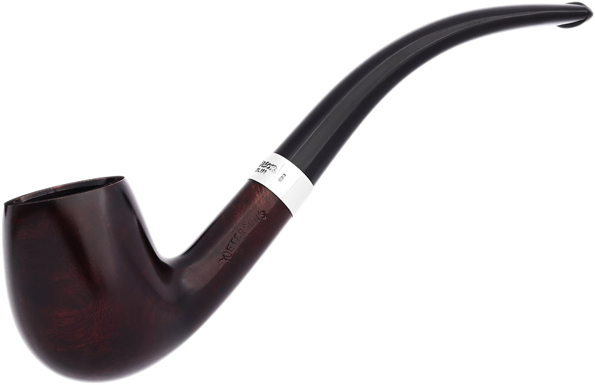 Peterson Junior Heritage Silver Mounted Bent Billiard Fishtail
