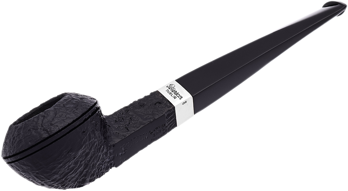 Peterson Junior Sandblasted Silver Mounted Straight Bulldog Fishtail