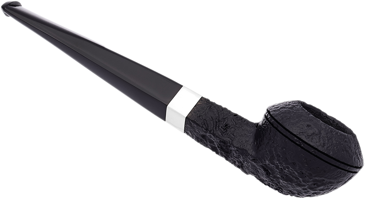 Peterson Junior Sandblasted Silver Mounted Straight Bulldog Fishtail