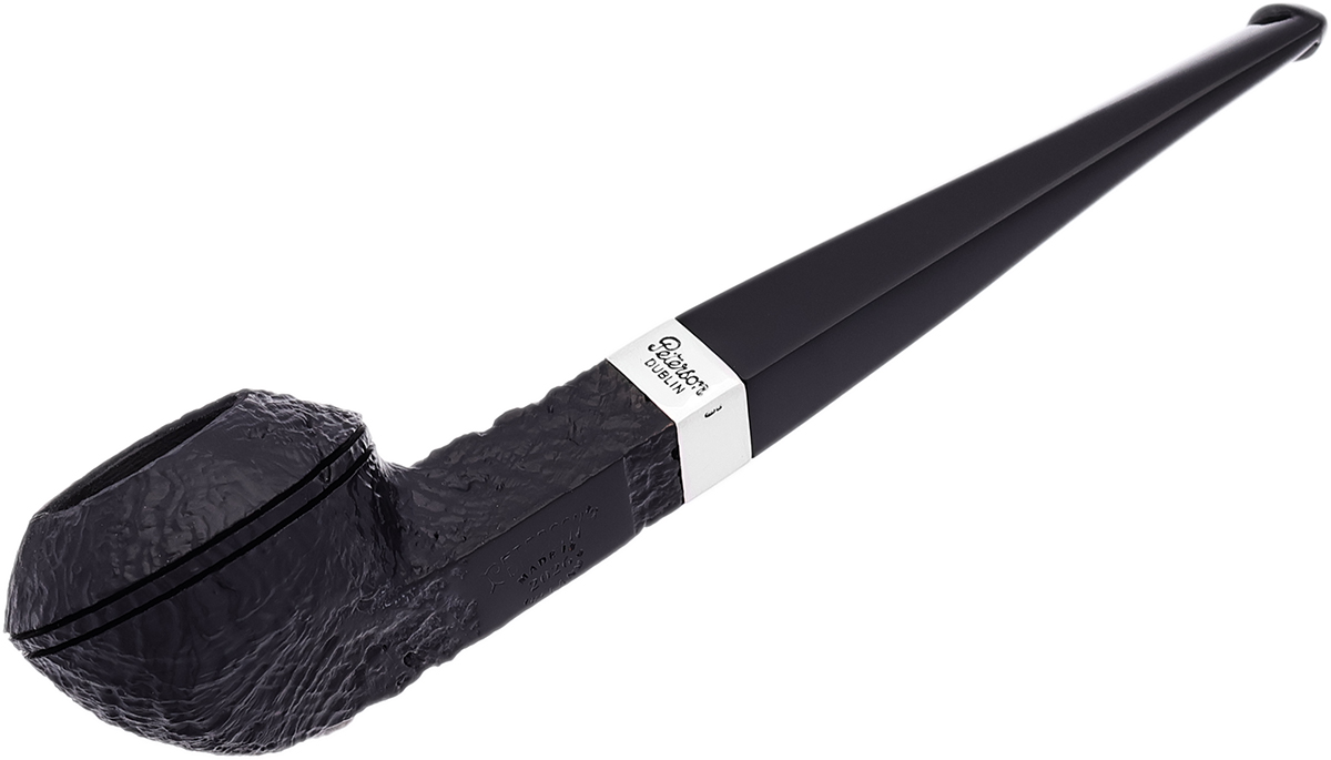 Peterson Junior Sandblasted Silver Mounted Straight Bulldog Fishtail