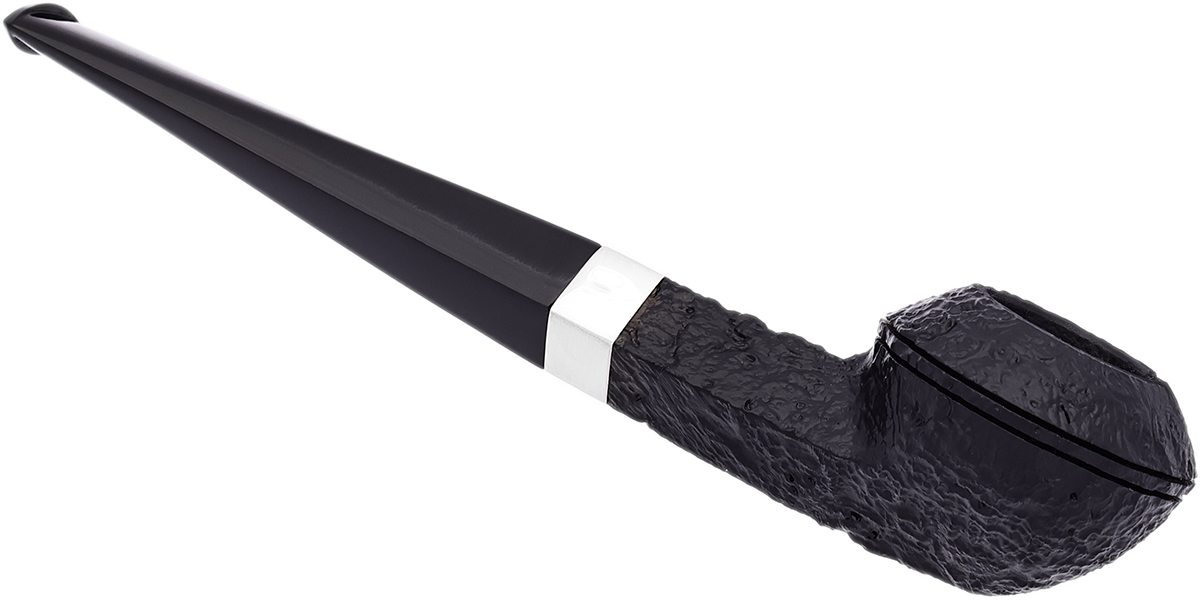 Peterson Junior Sandblasted Silver Mounted Straight Bulldog Fishtail