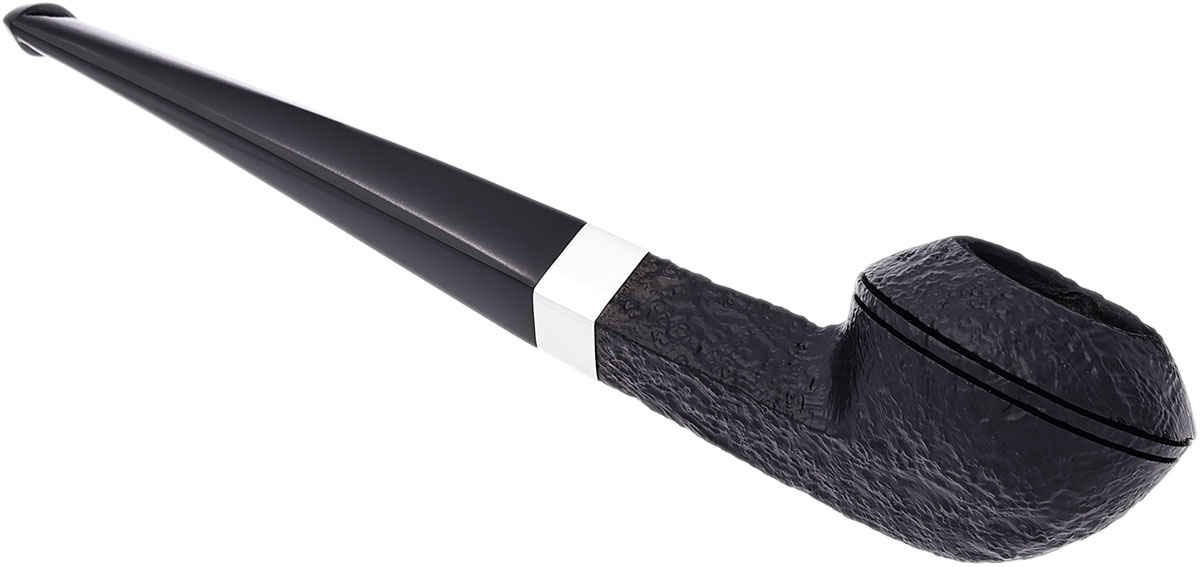 Peterson Junior Sandblasted Silver Mounted Straight Bulldog Fishtail