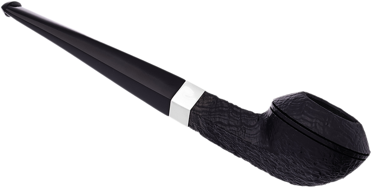 Peterson Junior Sandblasted Silver Mounted Straight Bulldog Fishtail