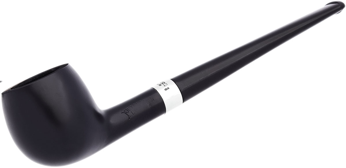 Peterson Junior Ebony Silver Mounted Straight Apple Fishtail