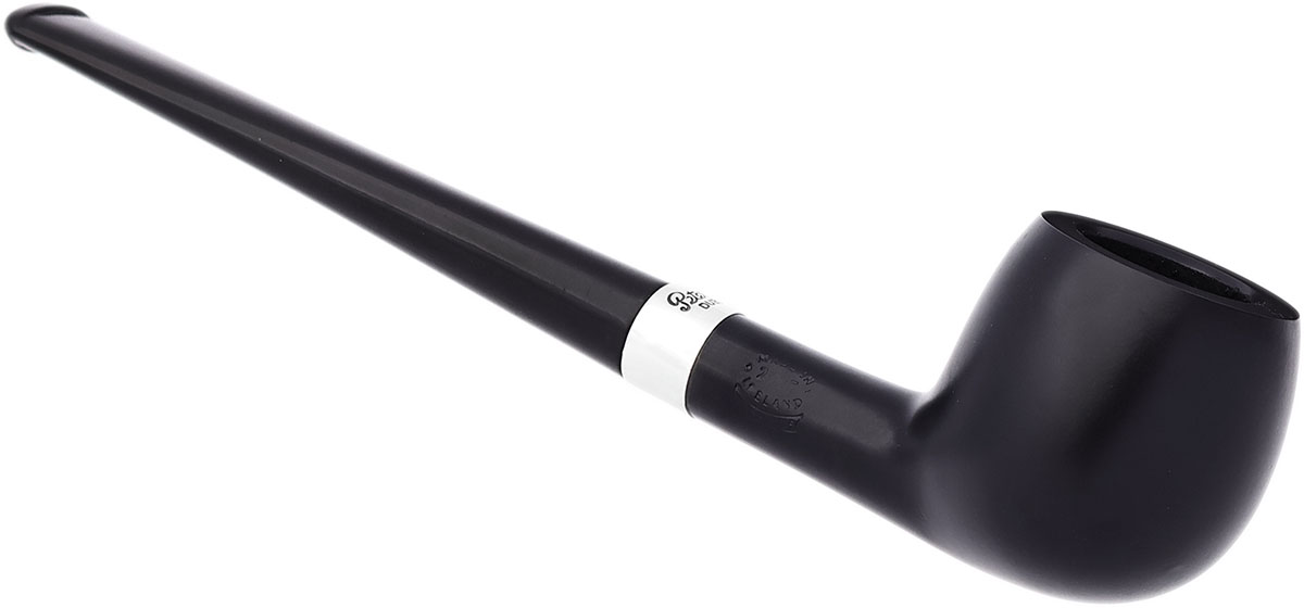 Peterson Junior Ebony Silver Mounted Straight Apple Fishtail