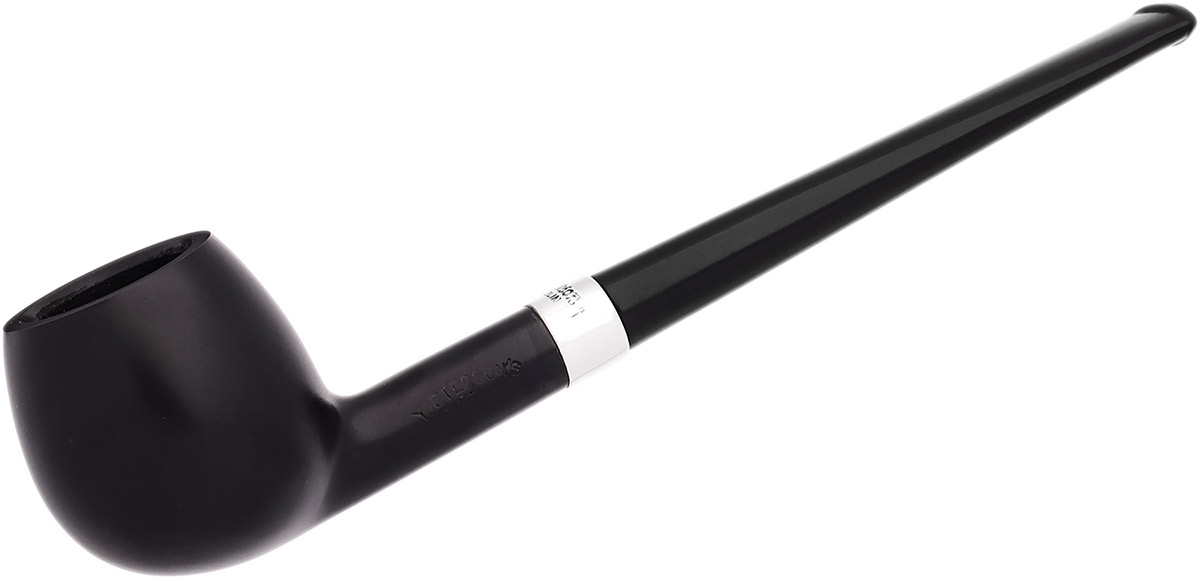 Peterson Junior Ebony Silver Mounted Straight Apple Fishtail