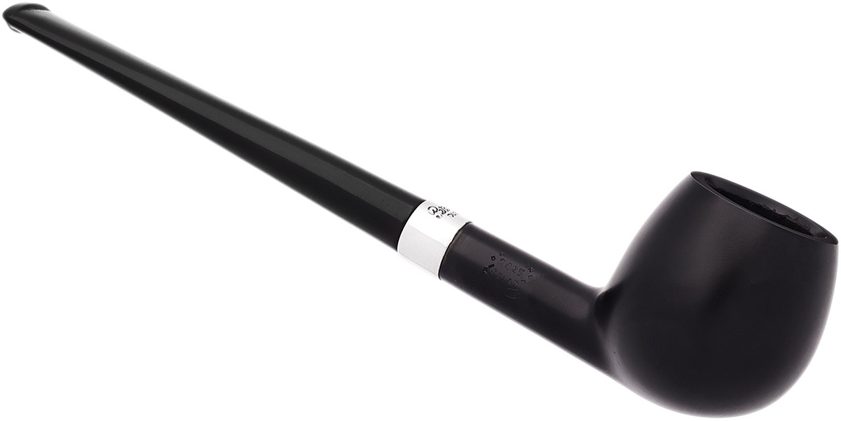 Peterson Junior Ebony Silver Mounted Straight Apple Fishtail