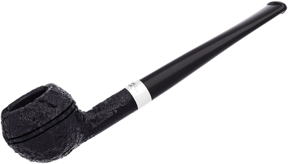 Peterson Junior Sandblasted Silver Mounted Squat Rhodesian Fishtail
