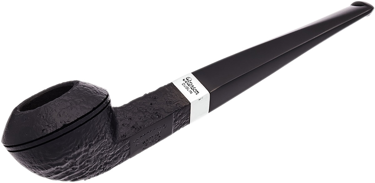 Peterson Junior Sandblasted Silver Mounted Straight Bulldog Fishtail