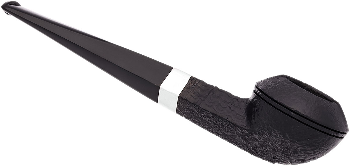 Peterson Junior Sandblasted Silver Mounted Straight Bulldog Fishtail