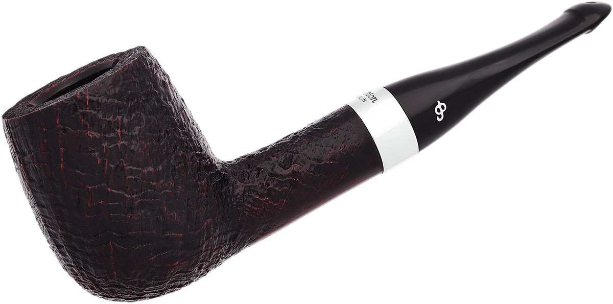 Peterson House Pipe Sandblasted Billiard P-Lip