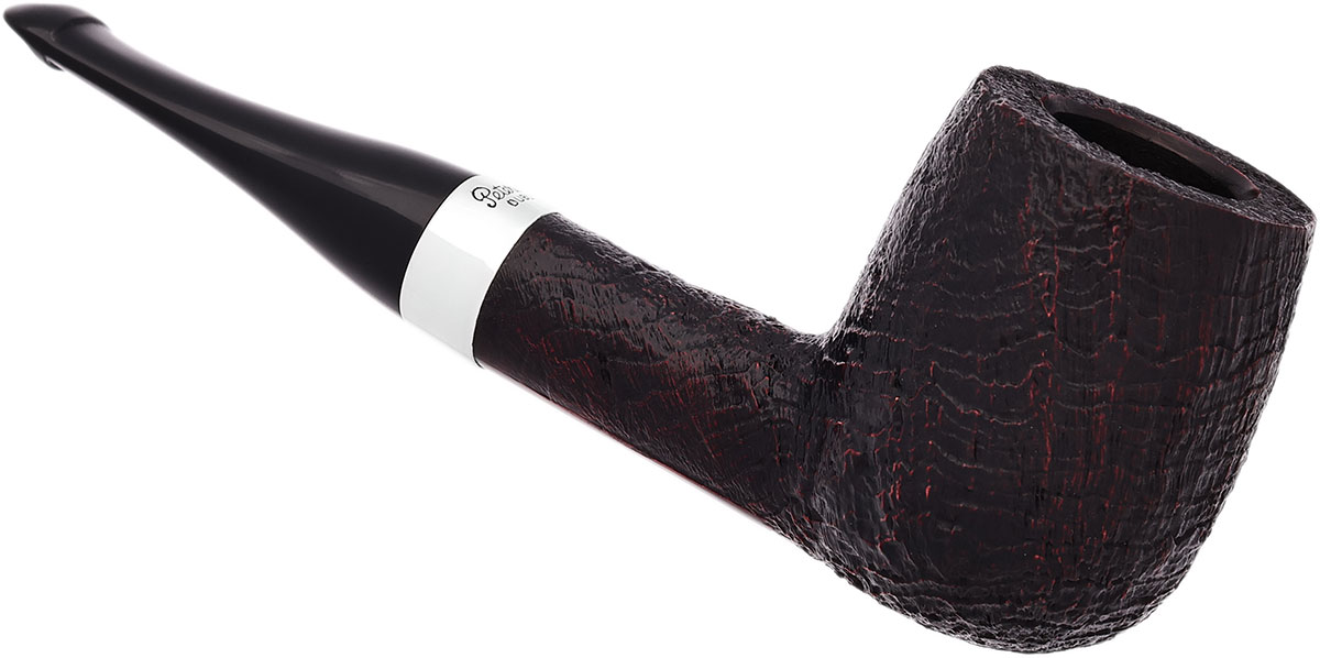 Peterson House Pipe Sandblasted Billiard P-Lip