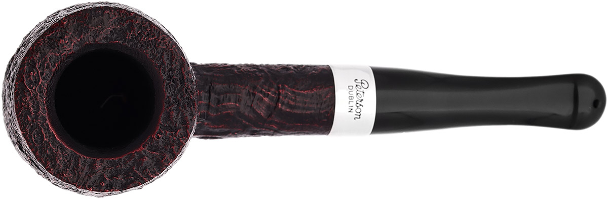 Peterson House Pipe Sandblasted Billiard P-Lip