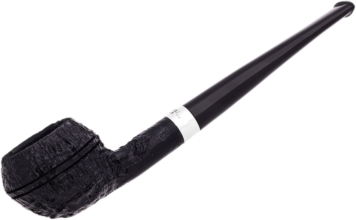 Peterson Junior Sandblasted Silver Mounted Squat Rhodesian Fishtail