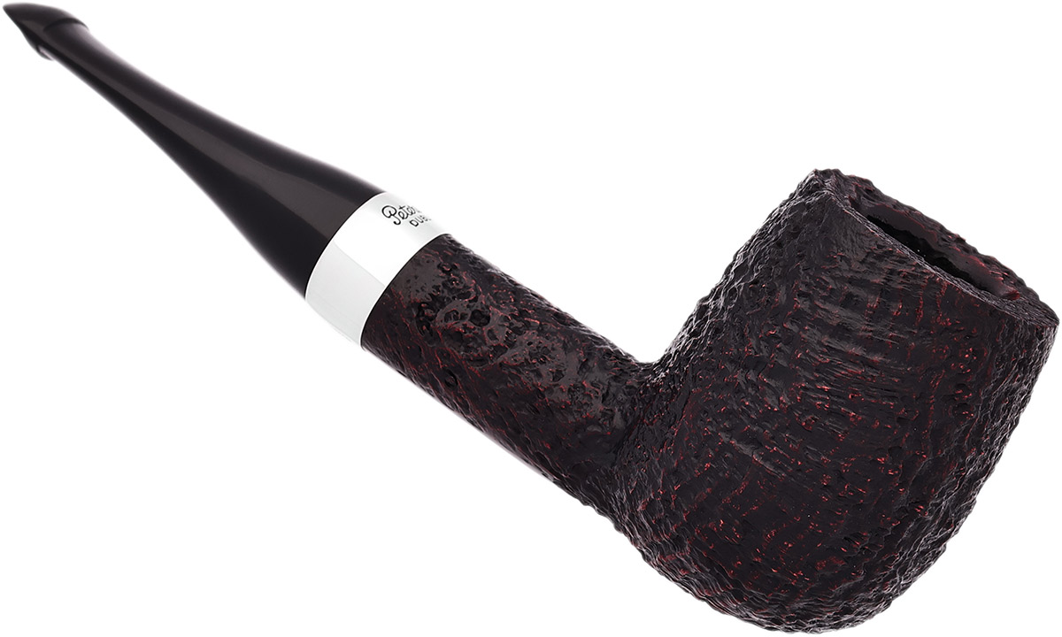 Peterson House Pipe Sandblasted Billiard P-Lip