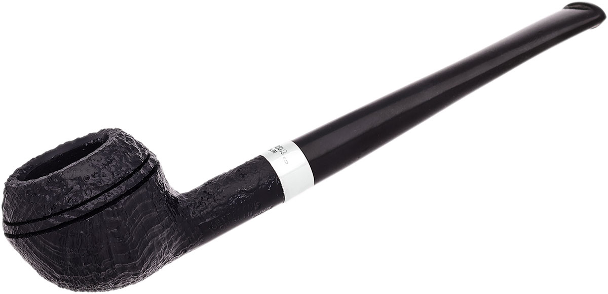 Peterson Junior Sandblasted Silver Mounted Squat Rhodesian Fishtail