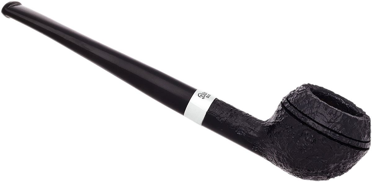 Peterson Junior Sandblasted Silver Mounted Squat Rhodesian Fishtail