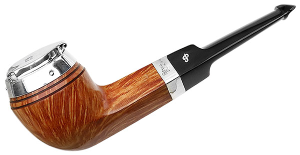 Silver Cap with Hinged Lid (150) P-Lip Tobacco Pipe