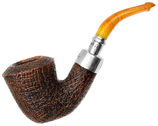 tobacco stems for pigeons Sandblasted Amber Stem Spigot (B10) P-Lip Tobacco Pipe