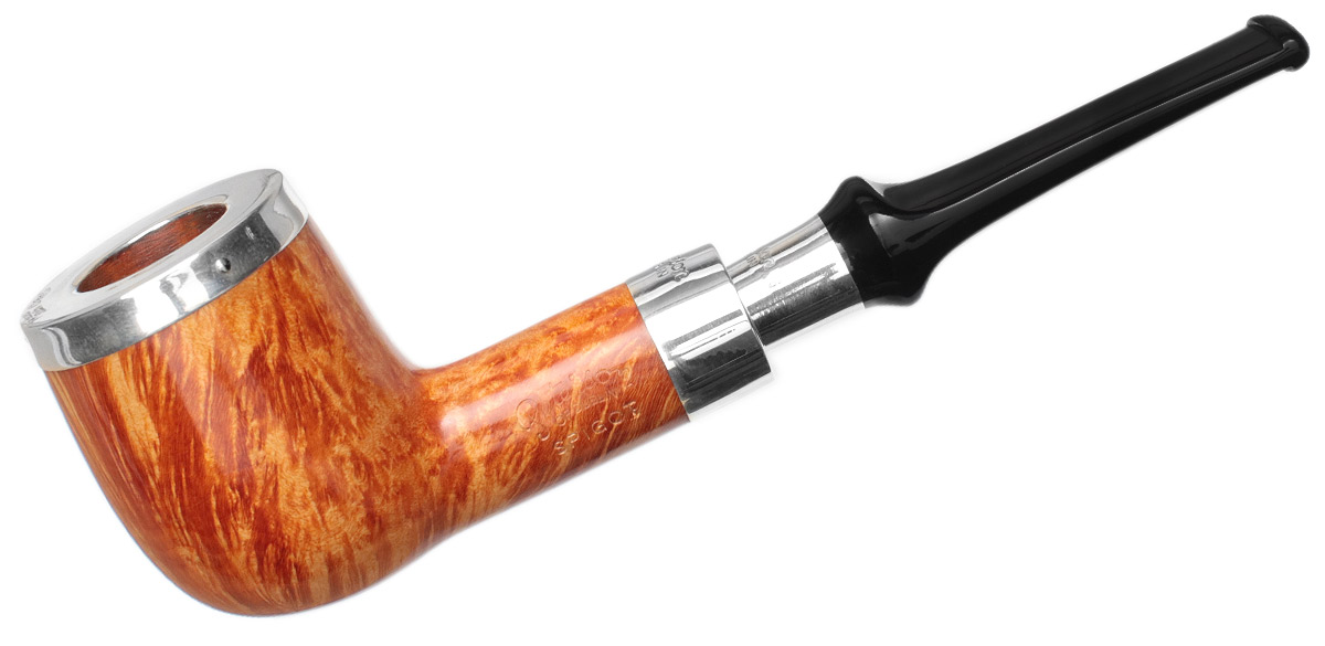 Peterson: Spigot Natural Silver Cap (107) Fishtail Tobacco Pipe