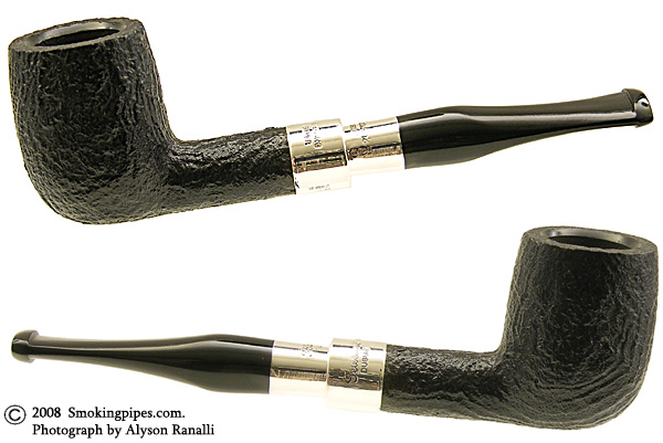 Peterson: Sandblasted Silver Spigot (106) Ebony Fishtail Tobacco