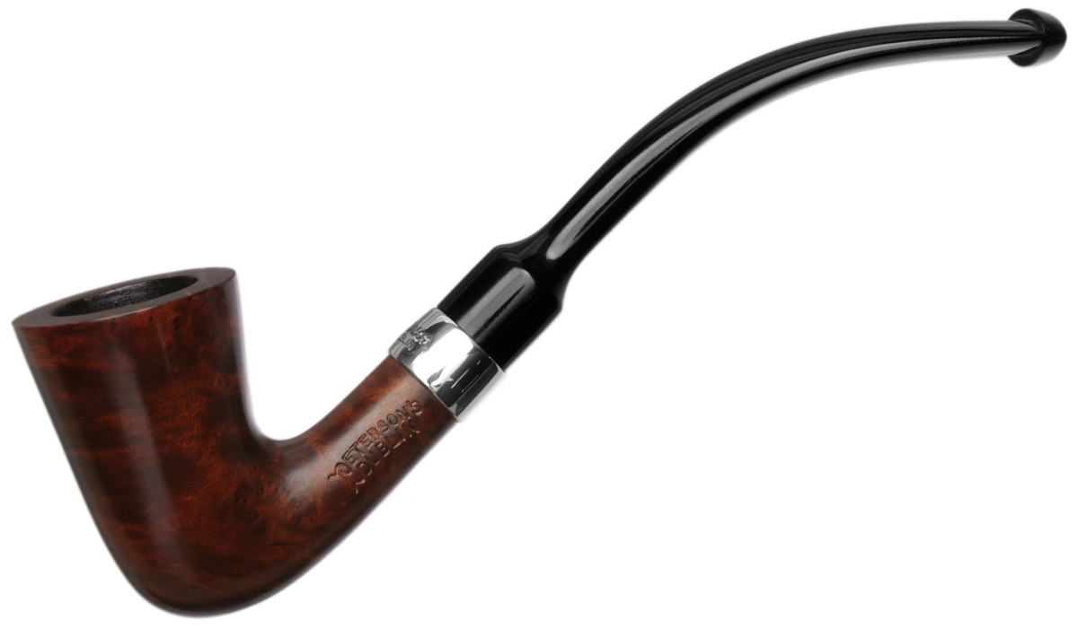 Peterson Speciality Smooth Nickel Mounted Calabash Fishtail