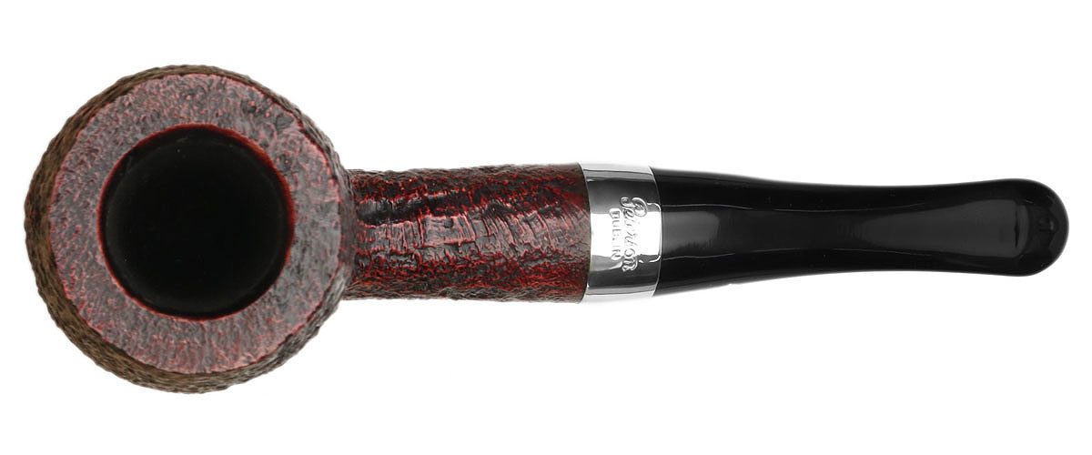 Peterson House Pipe Sandblasted Billiard P-Lip