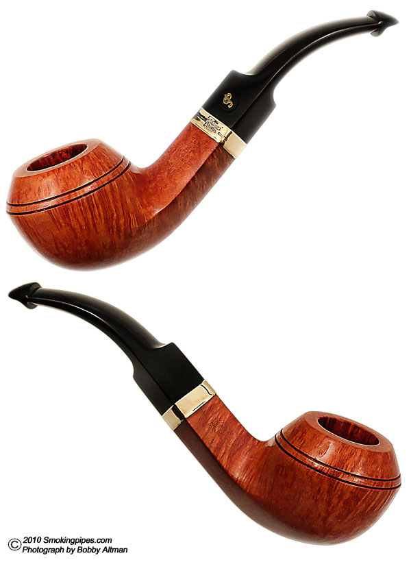 Gold Mounted Supreme Straight Grain (80s) (P-Lip) Tobacco Pipe