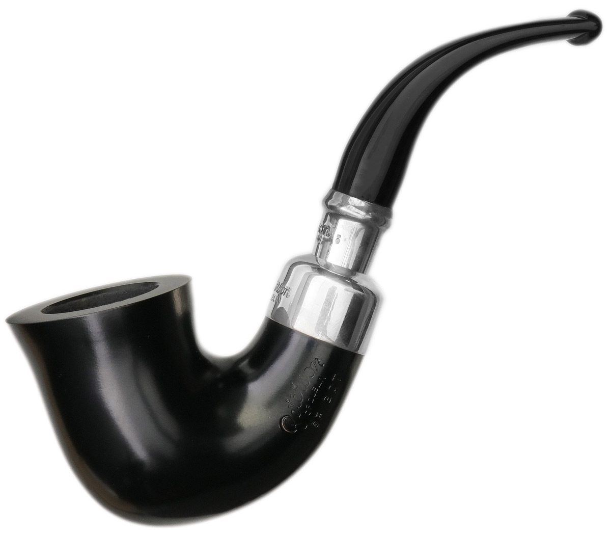 Peterson: Ebony Spigot (05) Fishtail Tobacco Pipe