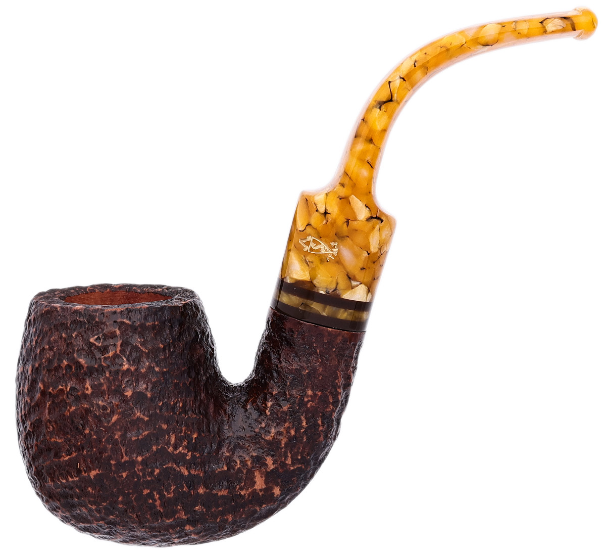 Miele Brown Rusticated (614) (6mm) Tobacco Pipe