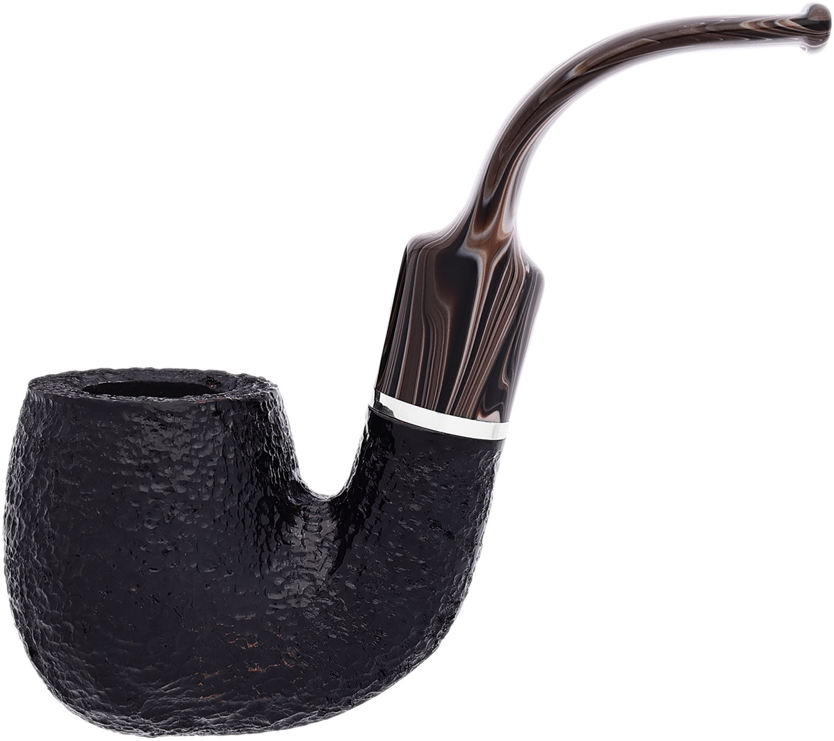 Morellina Rusticated Black (614) (6mm) Tobacco Pipe