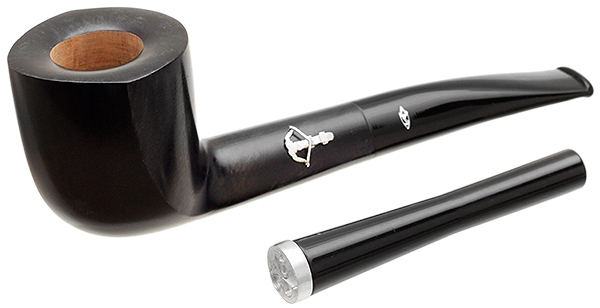 Leonardo da Vinci Balestra Smooth Black (6mm) Tobacco Pipe