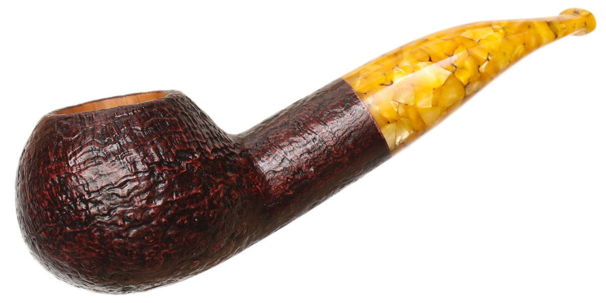 Savinelli Punto Oro Gold Limited Edition Sandblasted Miele Stem (320 KS)