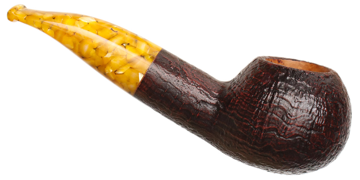Savinelli Punto Oro Gold Limited Edition Sandblasted Miele Stem (320 KS)
