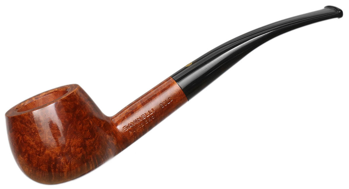 Savinelli: Punto Oro Gold Smooth (313) (6mm) Tobacco Pipe