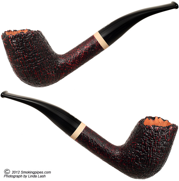 Savinelli Briar Line Sandblasted Bent Egg (6mm)