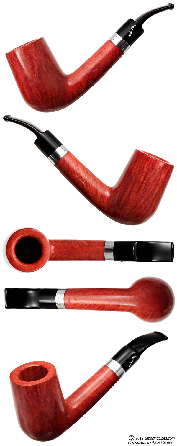 Savinelli Autograph Smooth Bent Billiard with Silver (5) (6mm)