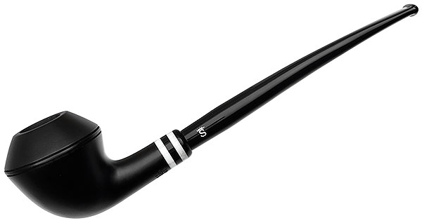Stanwell Black & White Smooth (406) with Churchwarden Stem