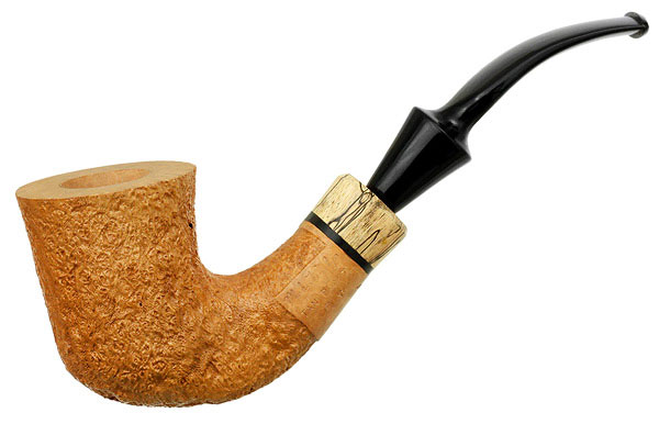 Mark Tinsky Tan Sandblasted Bent Dublin with Spalted Maple (B) (One Star)