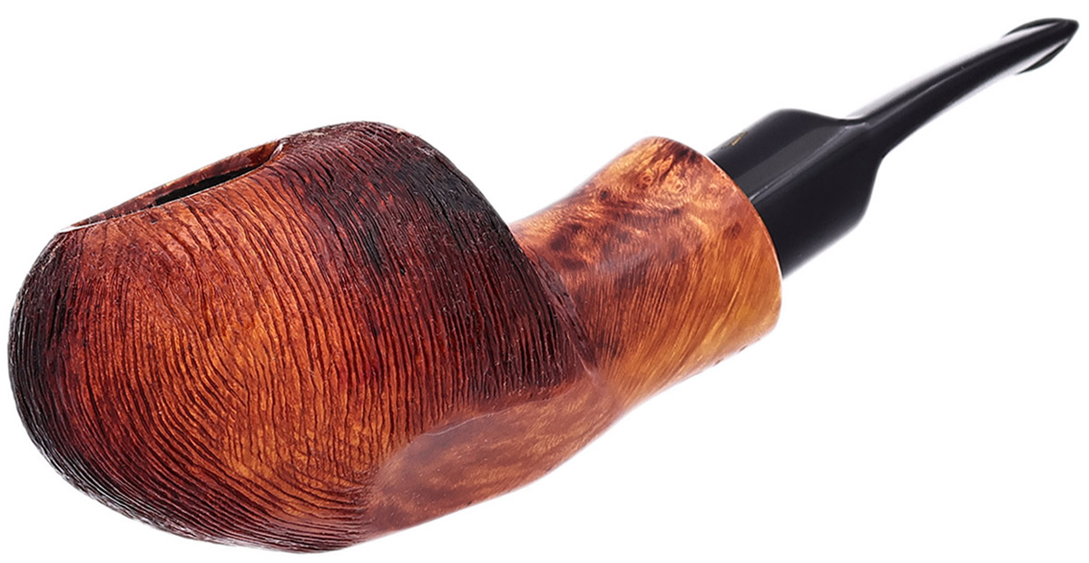 Crown Partially Rusticated Scoop (Viking) (9mm) Tobacco Pipe