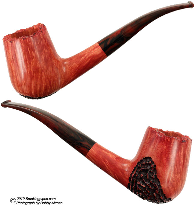 Randy Wiley Partially Rusticated Bent Billiard (44)
