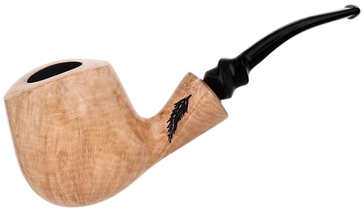 Randy Wiley Feather Carved Bent Billiard (66)