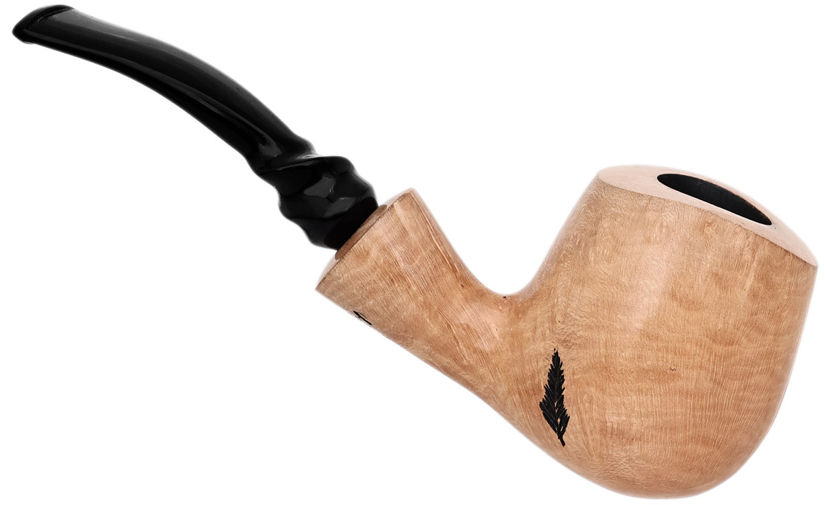 Randy Wiley Feather Carved Bent Billiard (66)