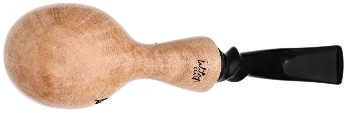 Randy Wiley Feather Carved Bent Billiard (66)
