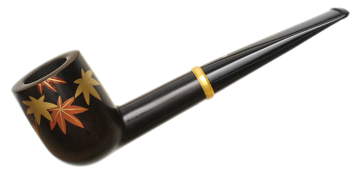 Urushi Maple Leaf Billiard Tobacco Pipe