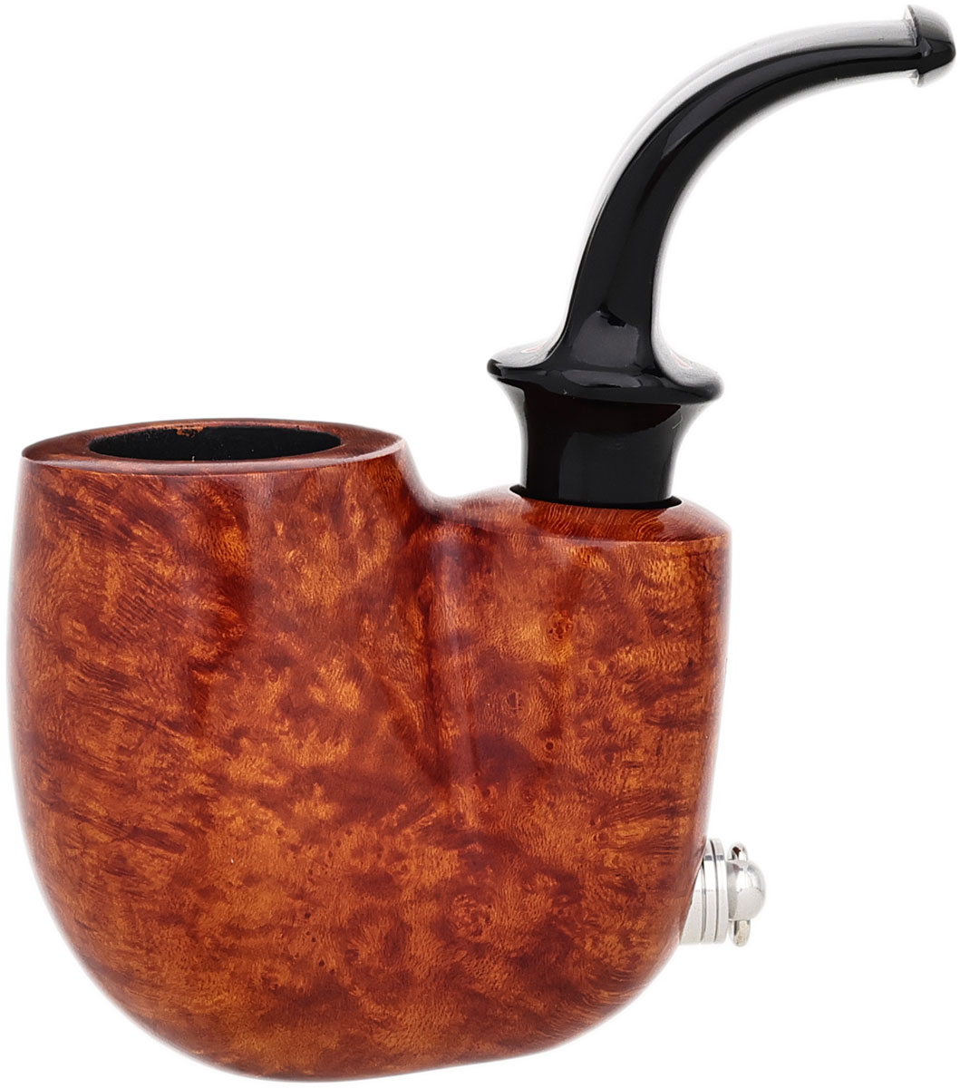 pocket tobacco pipe Rustic Vest Smoking w/Folding Stem Hand Carved Wood Shade Pocket