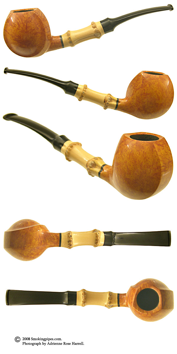 Tsuge Ikebana Smooth Bent Cross Grain with Bamboo (E)