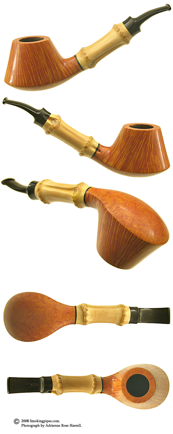 Tsuge Ikebana Smooth Volcano with Bamboo (H)