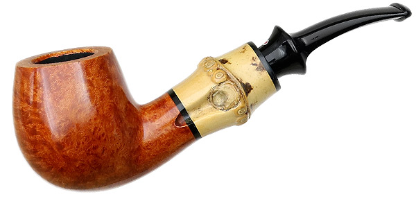Tsuge Chubby Smooth Bent Billiard with Bamboo