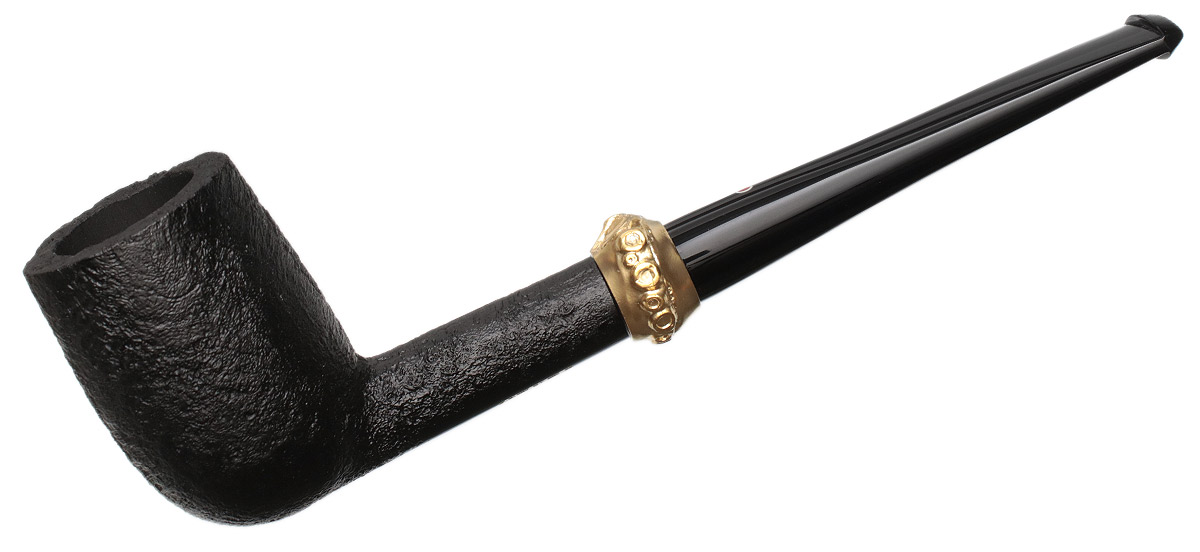 New TSUGE Bamboo Pipe Black Straight Sand Blast Smoking Pipe Tobacco 146mm 